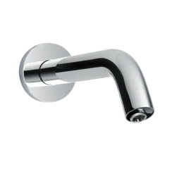 TOTO Helix Wall-Mount ECOPOWER 0.35 GPM Electronic Touchless Sensor Bathroom Faucet with Mixing Valve, Polished Chrome, Brass, TEL133-D20EM#CP