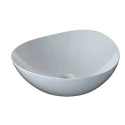 TOTO Kiwami Asymmetrical Vessel Bathroom Sink with CEFITONTECT, Cotton White, Ceramic, LT477G#01