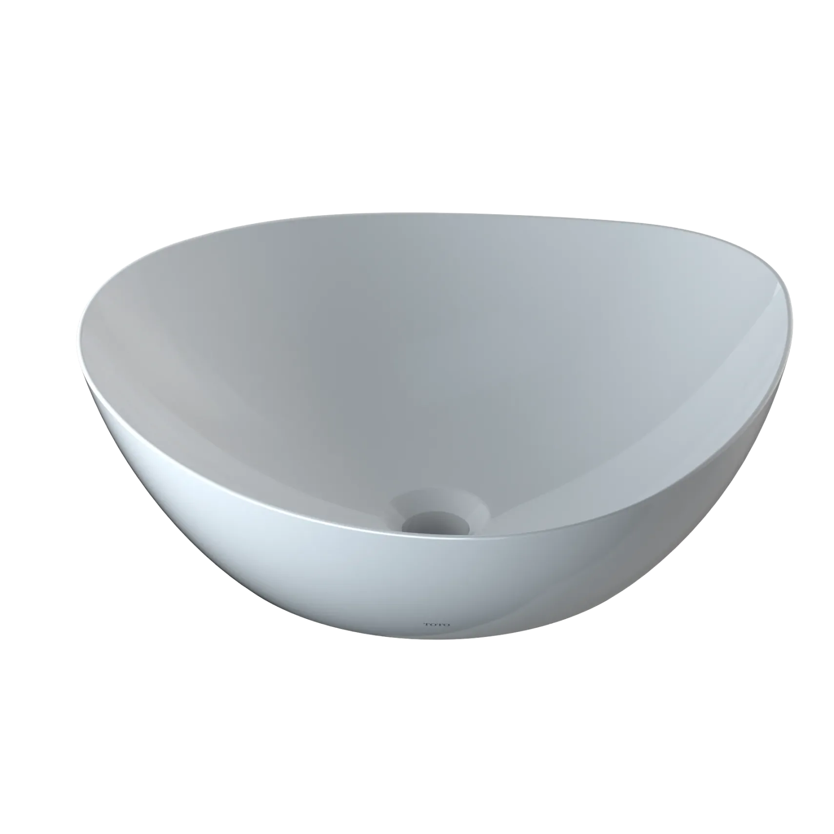 TOTO Kiwami Asymmetrical Vessel Bathroom Sink with CEFITONTECT, Cotton White, Ceramic, LT477G#01