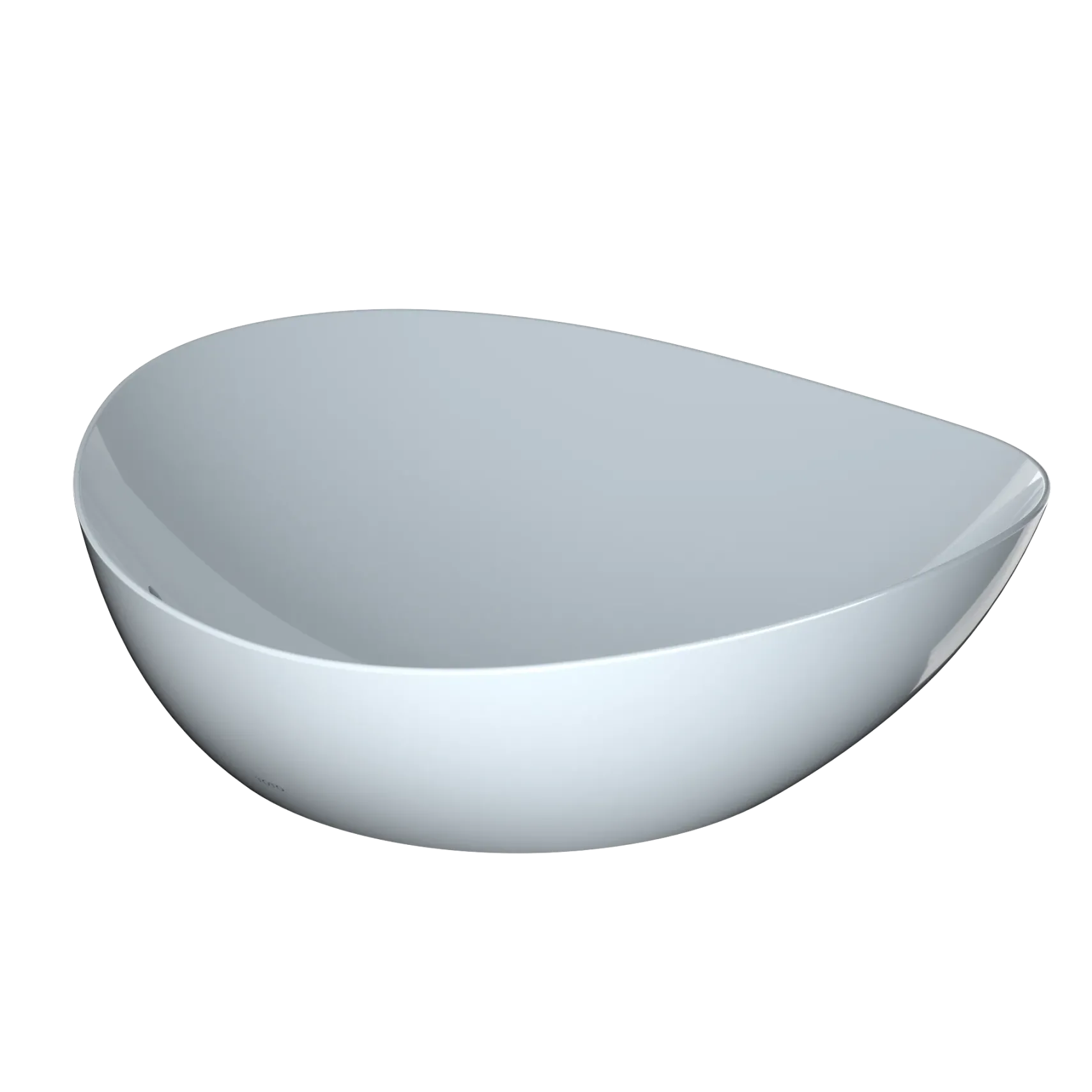 TOTO Kiwami Asymmetrical Vessel Bathroom Sink with CEFITONTECT, Cotton White, Ceramic, LT477G#01