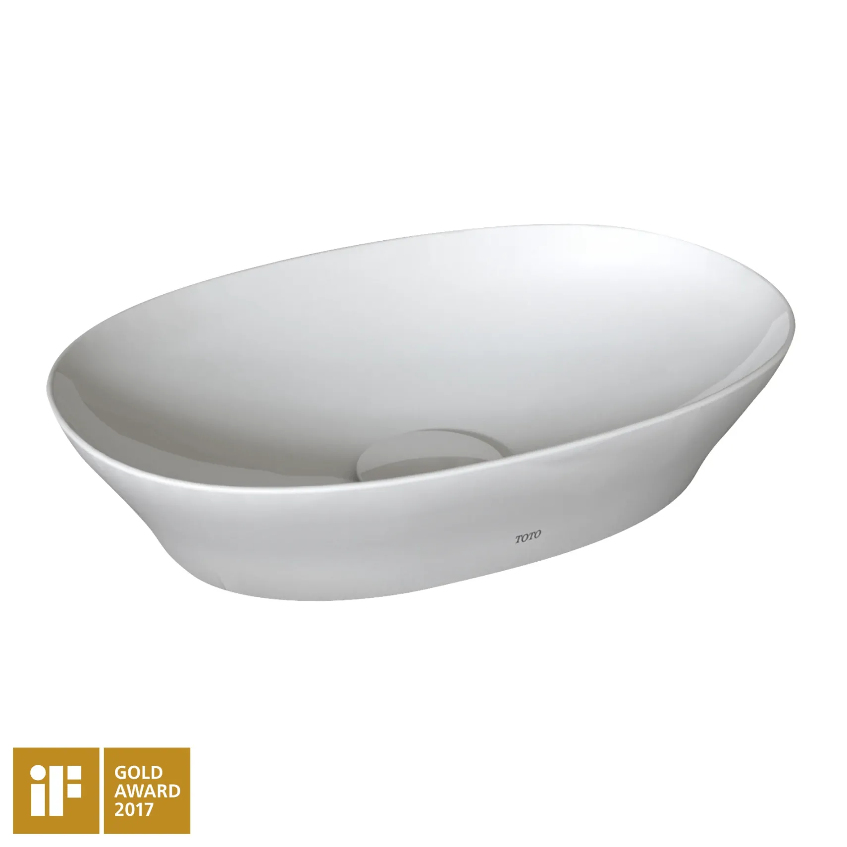 TOTO Kiwami Oval 16 Inch Vessel Bathroom Sink with CEFIONTECT, Cotton White, Ceramic, LT473G#01