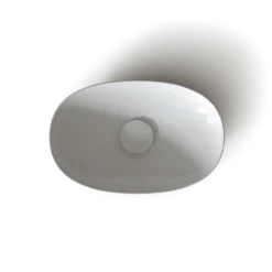 TOTO Kiwami Oval 16 Inch Vessel Bathroom Sink with CEFIONTECT, Cotton White, Ceramic, LT473G#01