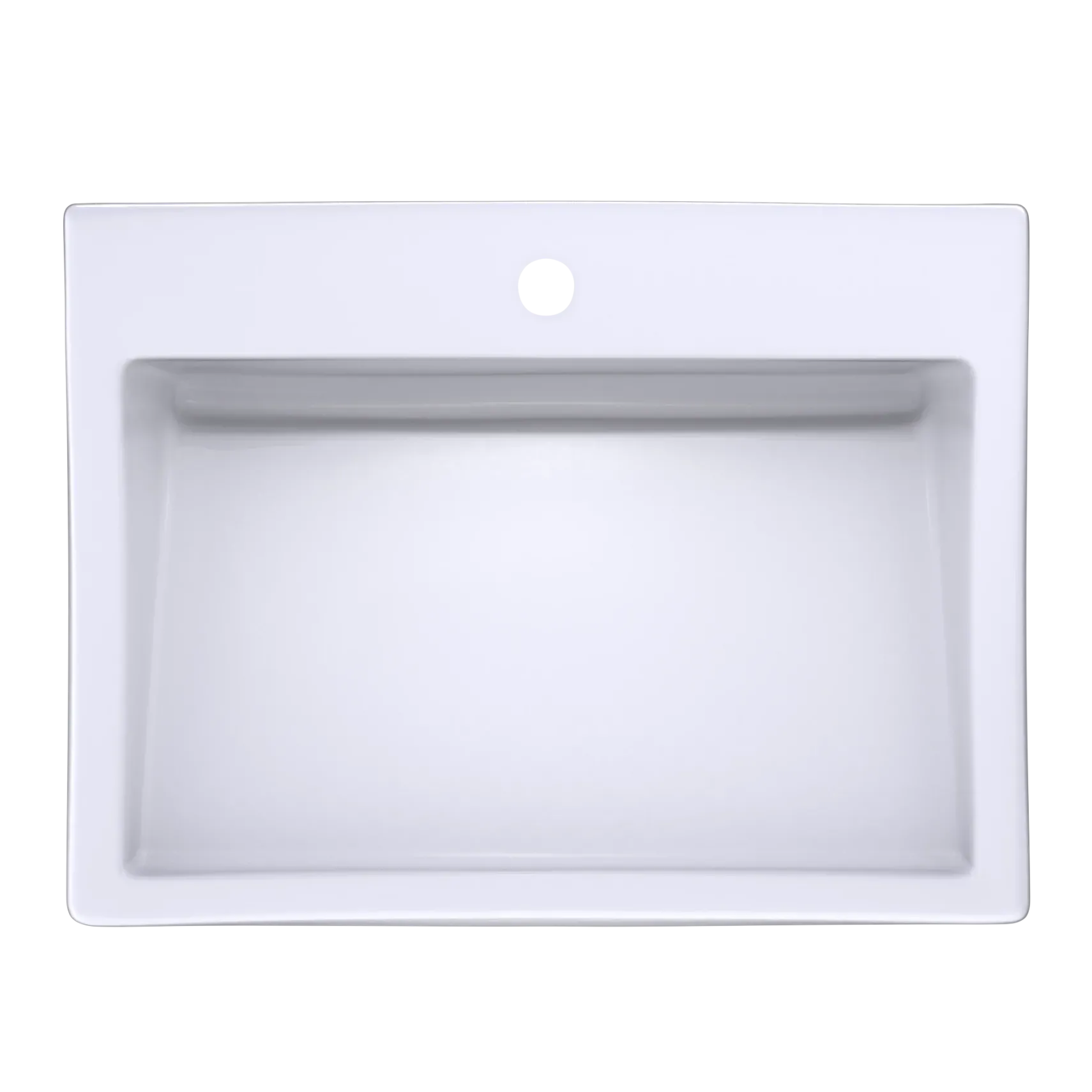 TOTO Kiwami Renesse Design I Rectangular Fireclay Vessel Bathroom Sink with CEFIONTECT for Single Hole Faucets, Cotton White, Fired Clay, LT171G#01