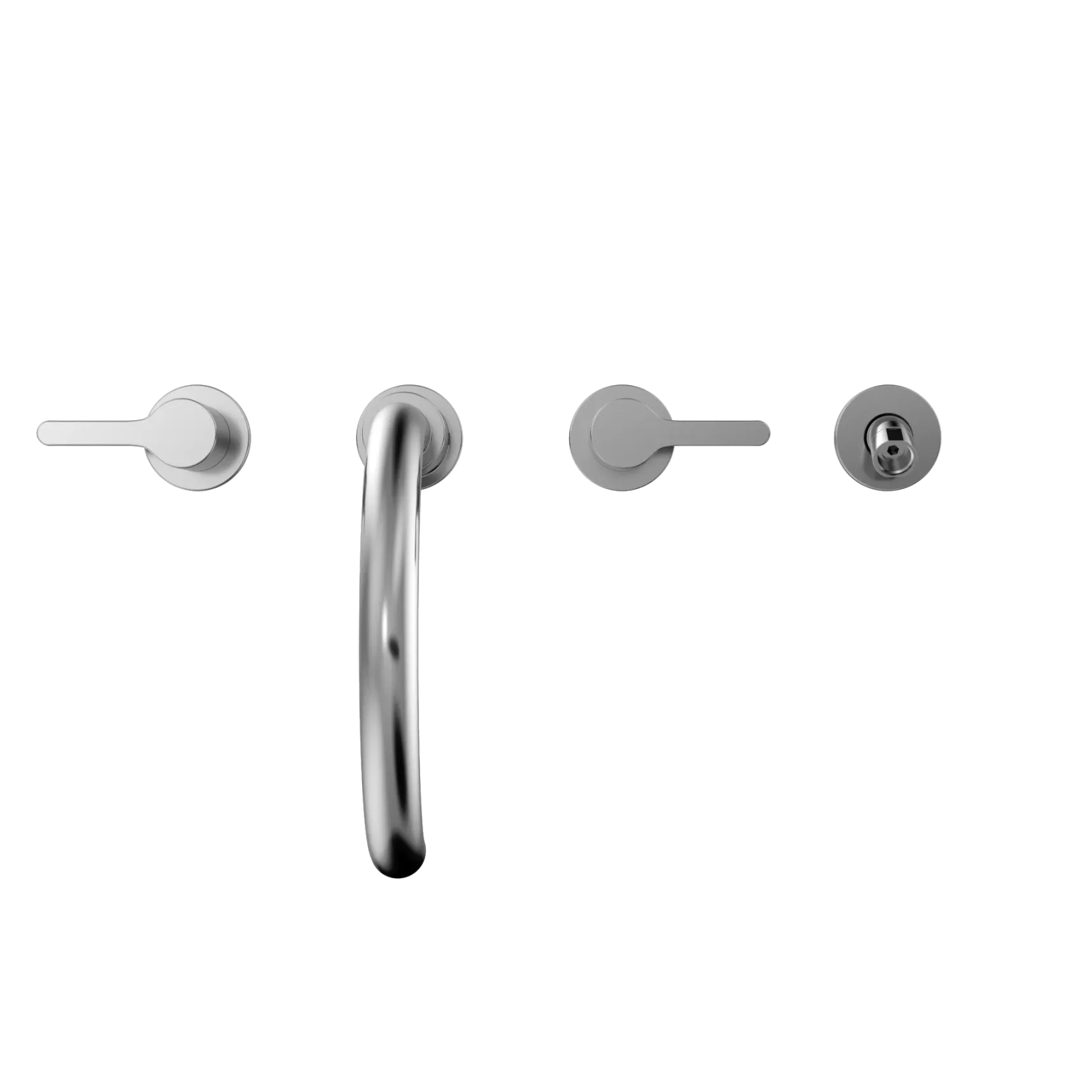 TOTO LB Two-Handle Deck-Mount Roman Tub Filler Trim with Handshower, Polished Chrome, Brass, TBS01202U#CP