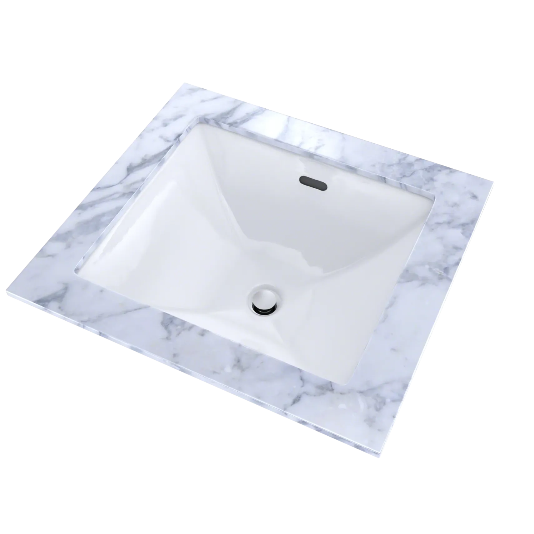 TOTO Legato Rectangular Undermount Bathroom Sink with CEFIONTECT, Cotton White, Vitreous China, LT624G#01
