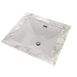 TOTO Legato Rectangular Undermount Bathroom Sink with CEFIONTECT, Colonial White, Vitreous China, LT624G#11