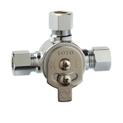 TOTO Libella M Wall-Mount ECOPOWER 0.35 GPM Electronic Touchless Sensor Bathroom Faucet with Mixing Valve, Polished Chrome, Brass, TEL1D3-D20EM#CP