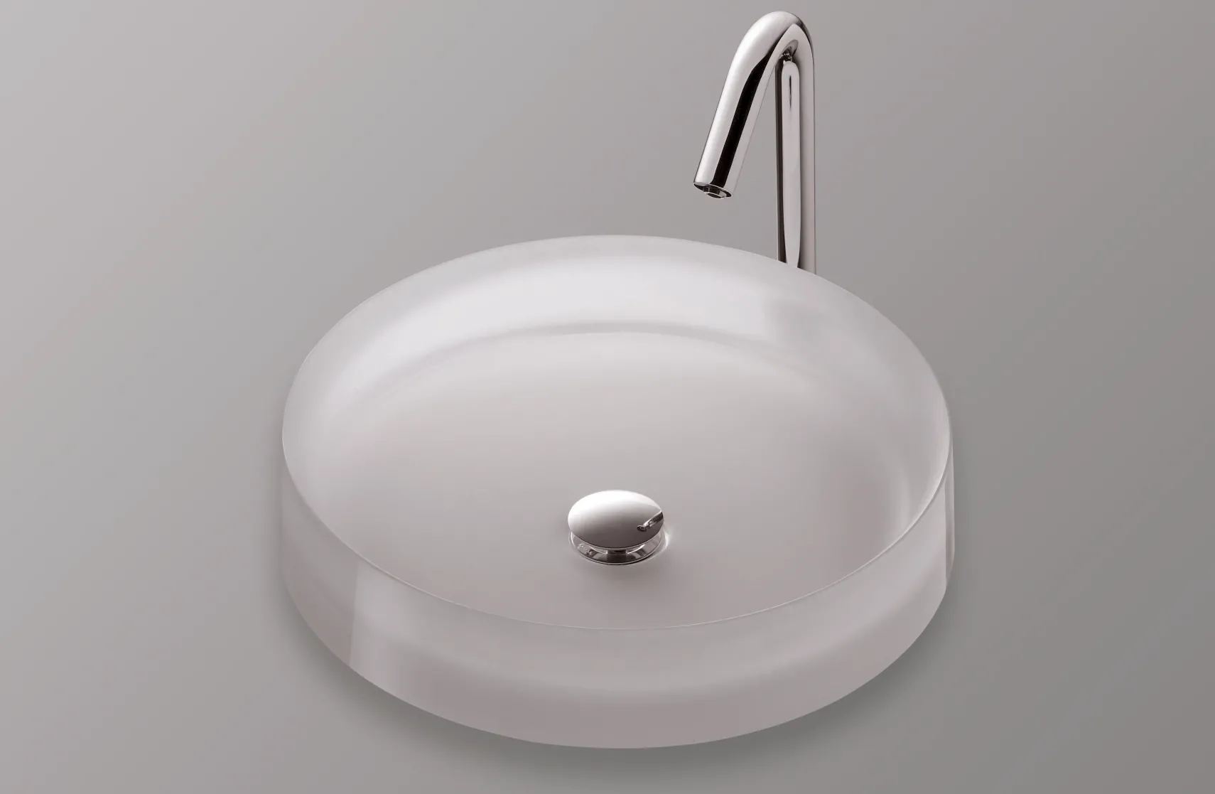 TOTO Luminist Round Vessel Bathroom Sink, Frosted White, Epoxy Resin, LLT150#61