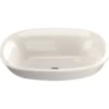 TOTO Maris Oval Semi-Recessed Vessel Bathroom Sink with CEFIONTECT, Sedona Beige, Vitreous China, LT480G#12