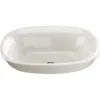 TOTO Maris Oval Semi-Recessed Vessel Bathroom Sink with CEFIONTECT, Colonial White, Vitreous China, LT480G#11