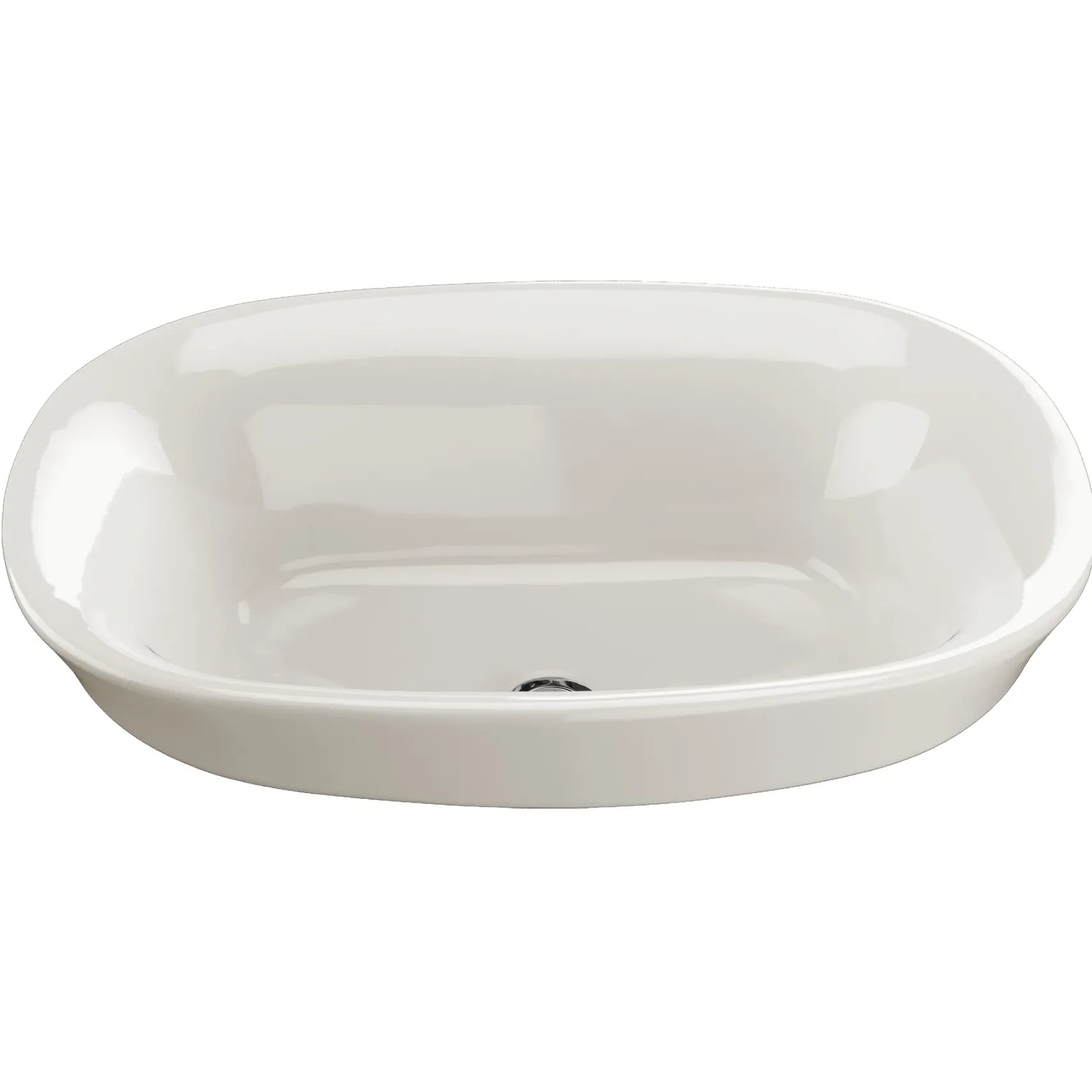 TOTO Maris Oval Semi-Recessed Vessel Bathroom Sink with CEFIONTECT, Colonial White, Vitreous China, LT480G#11