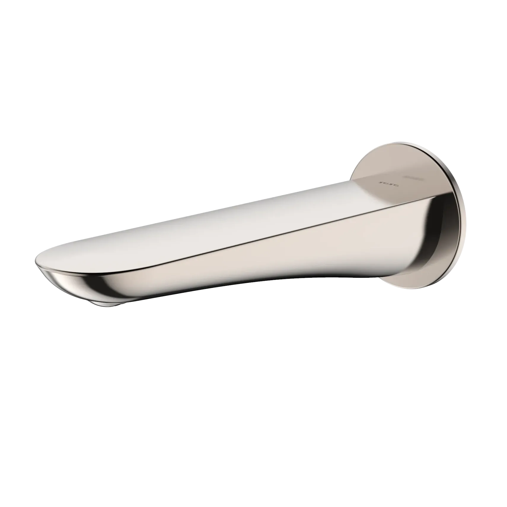 TOTO Modern R Wall Tub Spout, Polished Nickel, Brass, TBG01001U#PN