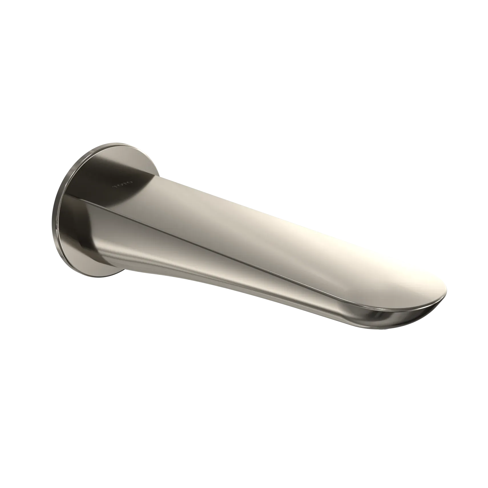 TOTO Modern R Wall Tub Spout, Polished Nickel, Brass, TBG01001U#PN