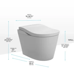 TOTO NEOREST LS Dual Flush 1.0 or 0.8 GF Integrated Bidet Toilet, Cotton White with Black Trim, Vitreous China and Plastic, MS8732CUMFG#01B