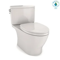 TOTO Nexus 1G Two-Piece Elongated 1.0 GPF Universal Height Toilet with CEFIONTECT and SS124 SoftClose Seat, WASHLET+ Ready, Colonial White, Vitreous China, MS442124CUFG#11