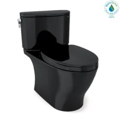 TOTO Nexus Two-Piece Elongated 1.28 GPF Universal Height Toilet with SS124 SoftClose Seat, WASHLET+ Ready, Ebony, Vitreous China, MS442124CEF#51