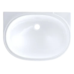 TOTO Oval 19-11/16" x 13-3/4" Undermount Bathroom Sink with CEFIONTECT, Cotton White, Vitreous China, LT546G#01
