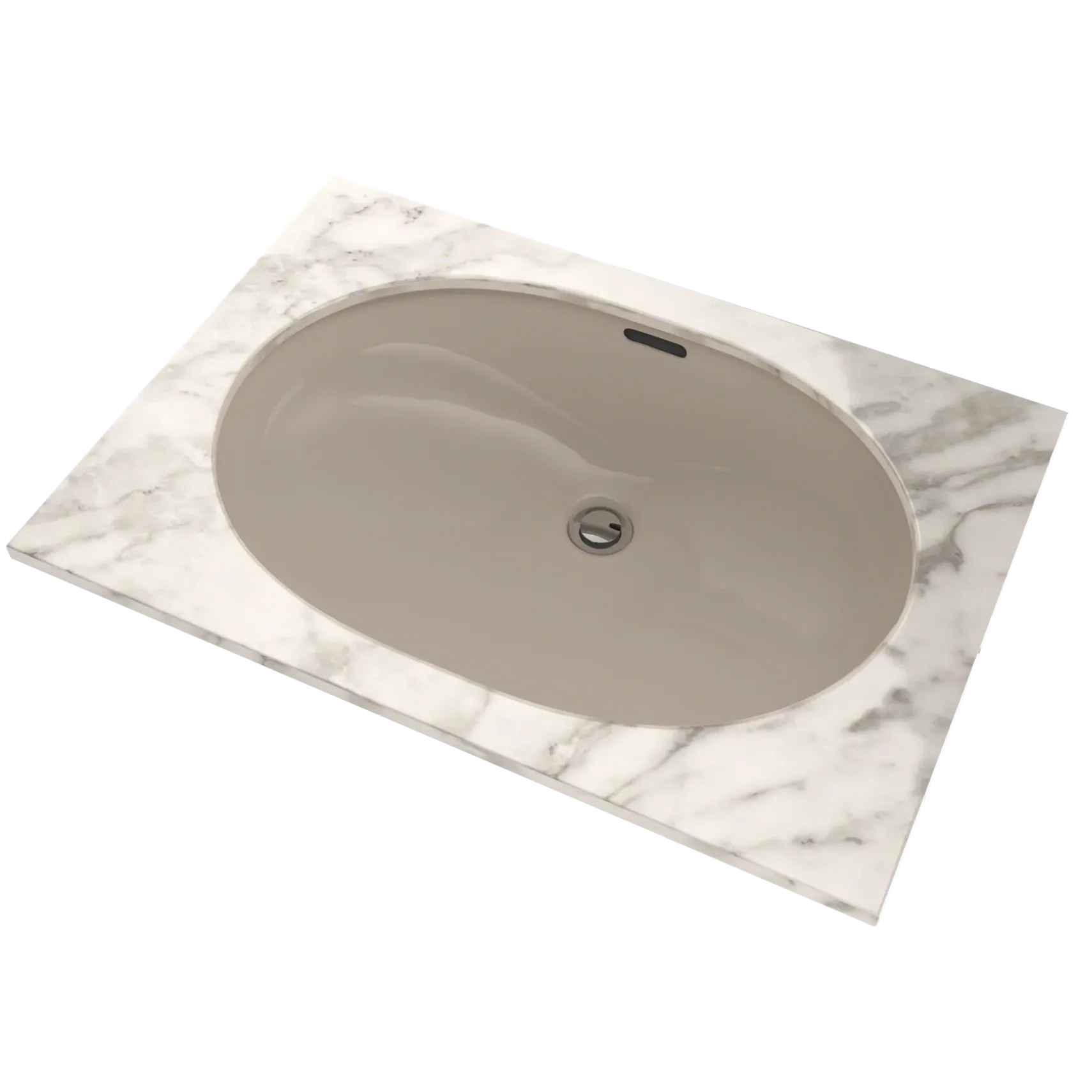 TOTO Oval 19-11/16" x 13-3/4" Undermount Bathroom Sink with CEFIONTECT, Bone, Vitreous China, LT546G#03