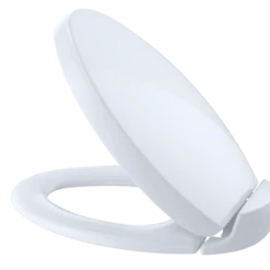 TOTO Oval SoftClose Non Slamming, Slow Close Elongated Toilet Seat and Lid, Cotton White, Plastic, SS204#01