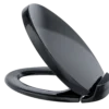 TOTO Oval SoftClose Non Slamming, Slow Close Elongated Toilet Seat and Lid, Ebony, Plastic, SS204#51