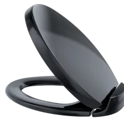 TOTO Oval SoftClose Non Slamming, Slow Close Elongated Toilet Seat and Lid, Ebony, Plastic, SS204#51