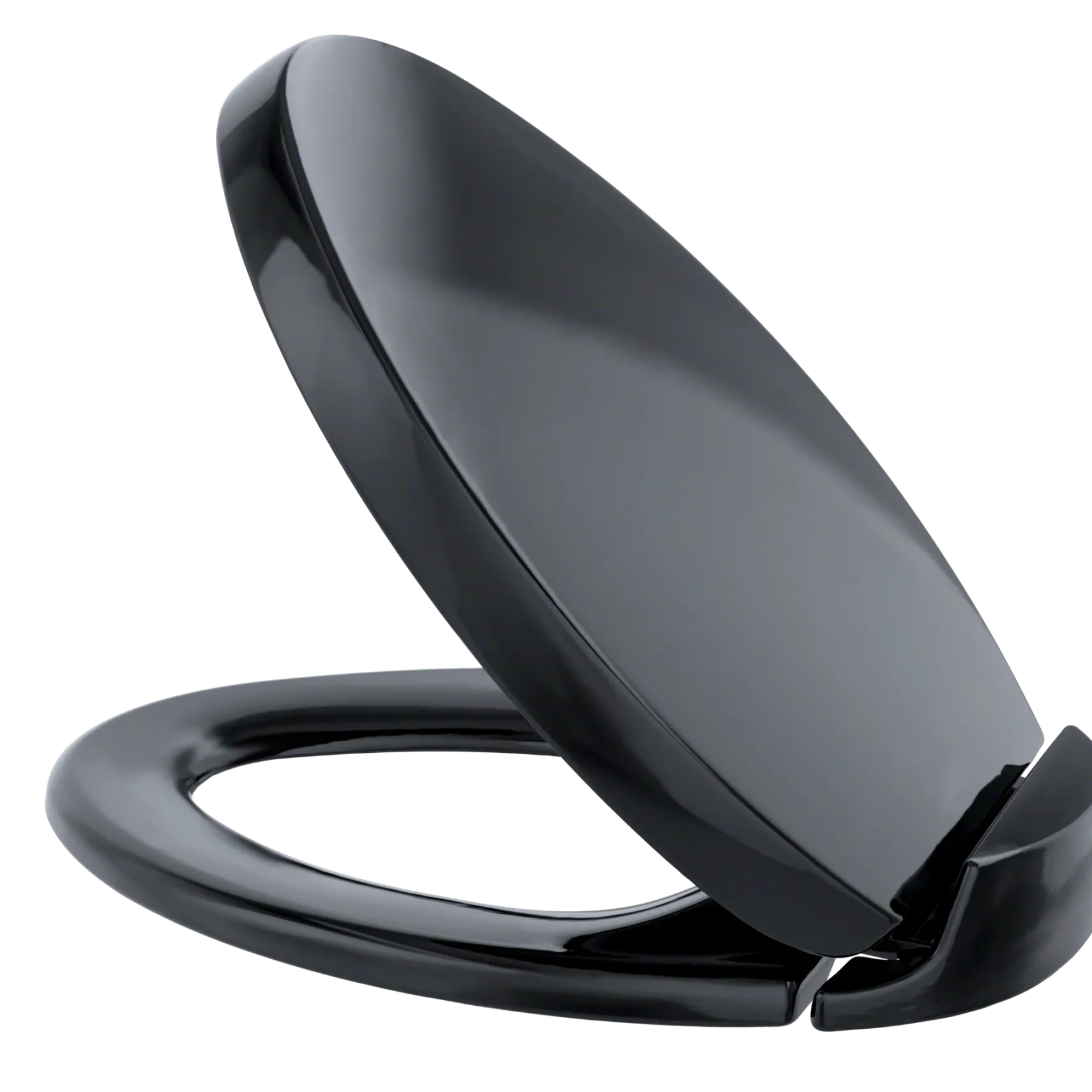 TOTO Oval SoftClose Non Slamming, Slow Close Elongated Toilet Seat and Lid, Ebony, Plastic, SS204#51