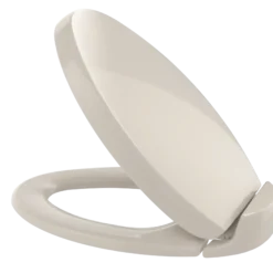 TOTO Oval SoftClose Non Slamming, Slow Close Elongated Toilet Seat and Lid, Bone, Plastic, SS204#03