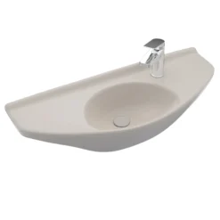 TOTO Oval Wall-Mount Bathroom Sink with CEFIONTECT, Sedona Beige, Vitreous China, LT650G#12