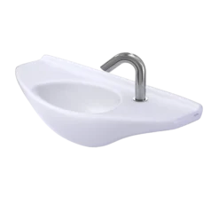 TOTO Oval Wall-Mount Bathroom Sink with CEFIONTECT, Cotton White, Vitreous China, LT650G#01