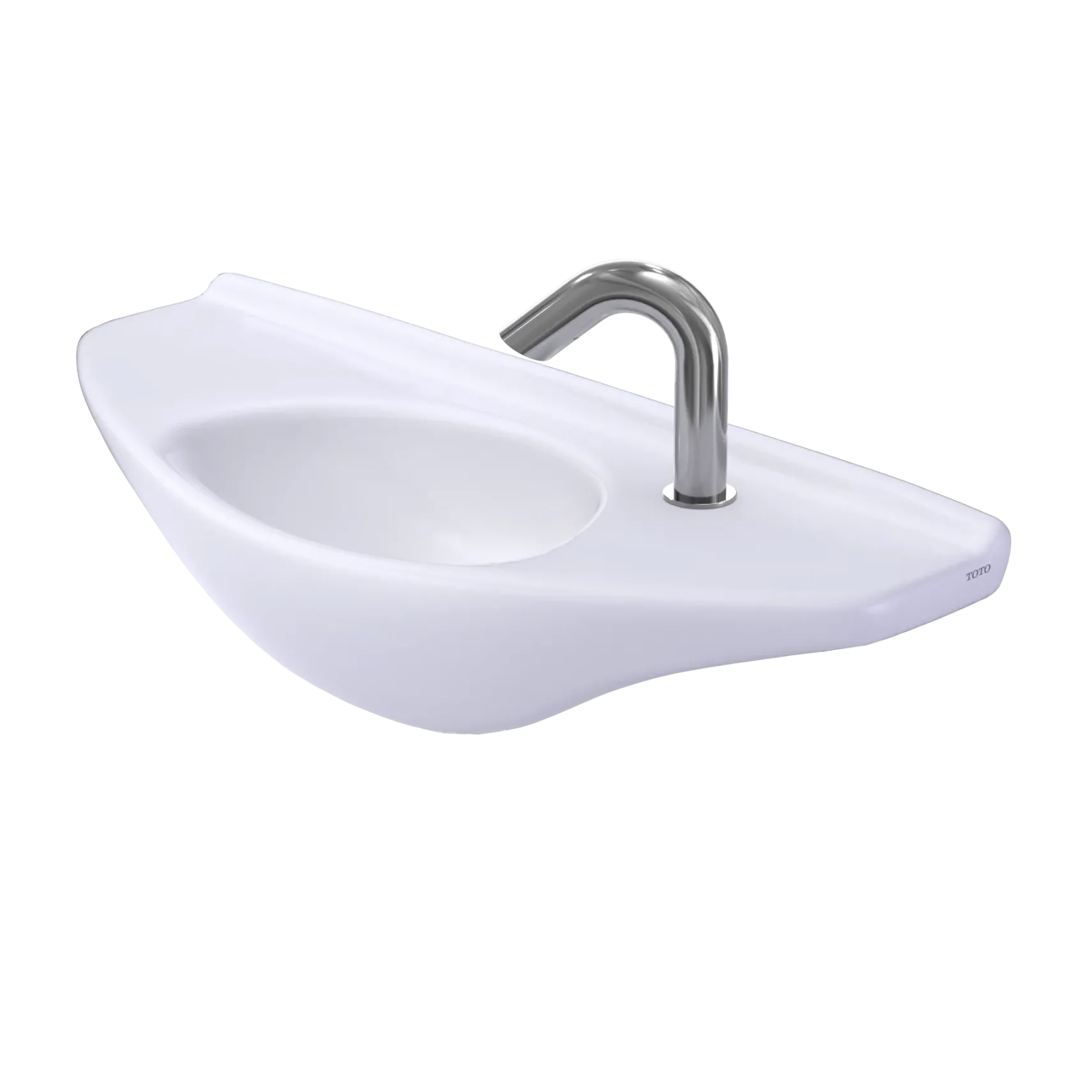 TOTO Oval Wall-Mount Bathroom Sink with CEFIONTECT, Cotton White, Vitreous China, LT650G#01