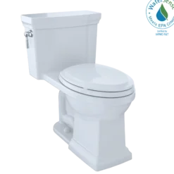 TOTO Promenade II 1G One-Piece Elongated 1.0 GPF Universal Height Toilet with CEFIONTECT, Cotton White, Vitreous China, MS814224CUFG#01