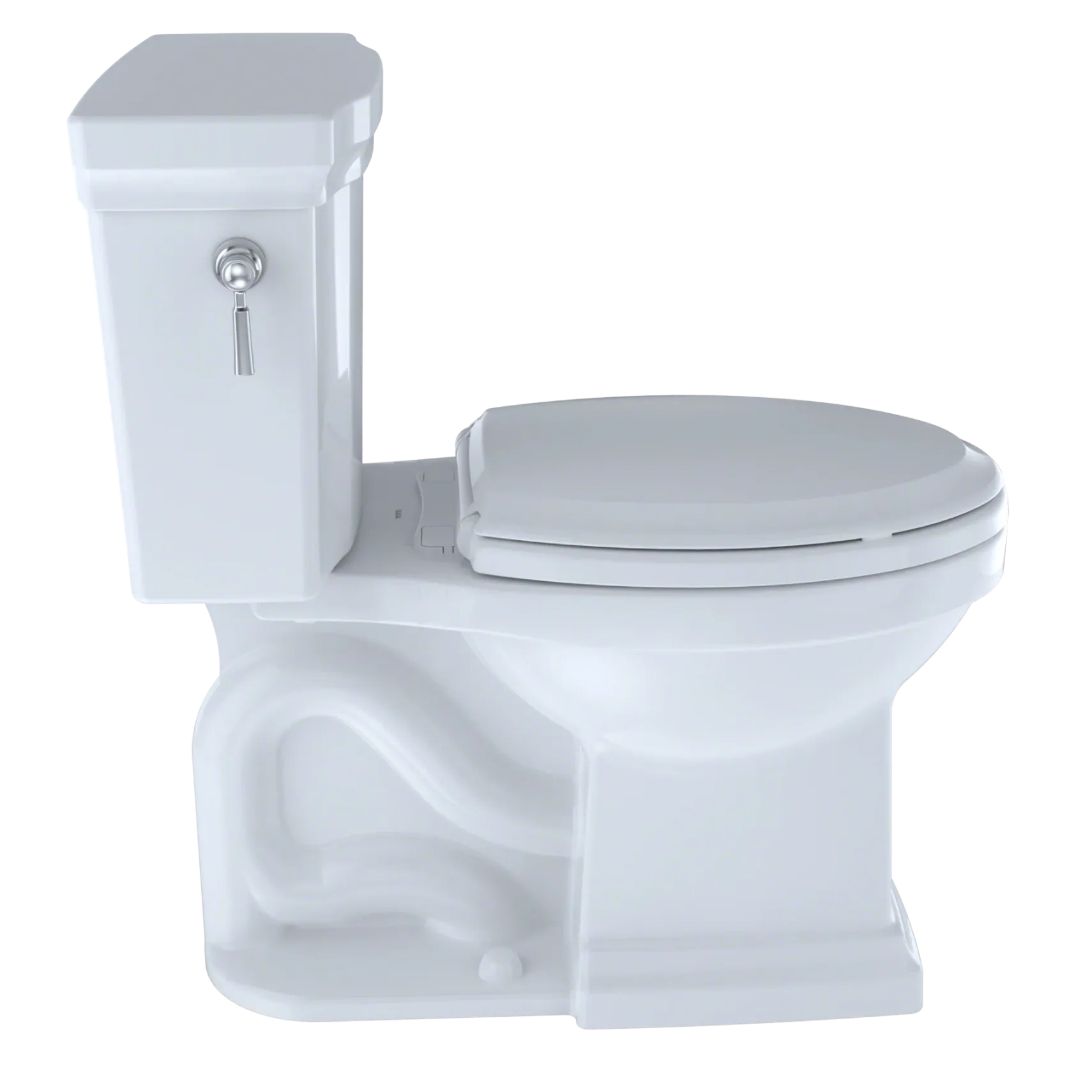 TOTO Promenade II 1G Two-Piece Elongated 1.0 GPF Universal Height Toilet with CEFIONTECT, Cotton White, Vitreous China, CST404CUFG#01