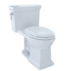 TOTO Promenade II One-Piece Elongated 1.28 GPF Universal Height Toilet with CEFIONTECT, Cotton White, Vitreous China, MS814224CEFG#01