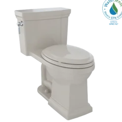 TOTO Promenade II One-Piece Elongated 1.28 GPF Universal Height Toilet with CEFIONTECT, Bone, Vitreous China, MS814224CEFG#03