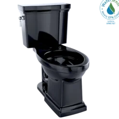 TOTO Promenade II Two-Piece Elongated 1.28 GPF Universal Height Toilet, Ebony, Vitreous China, CST404CEF#51