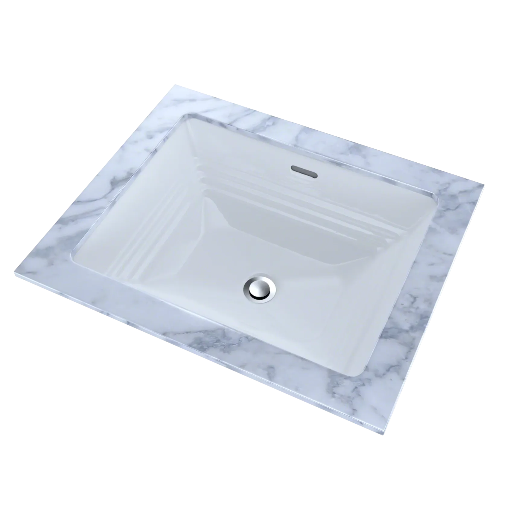 TOTO Promenade Rectangular Undermount Bathroom Sink, Cotton White, Vitreous China, LT533#01