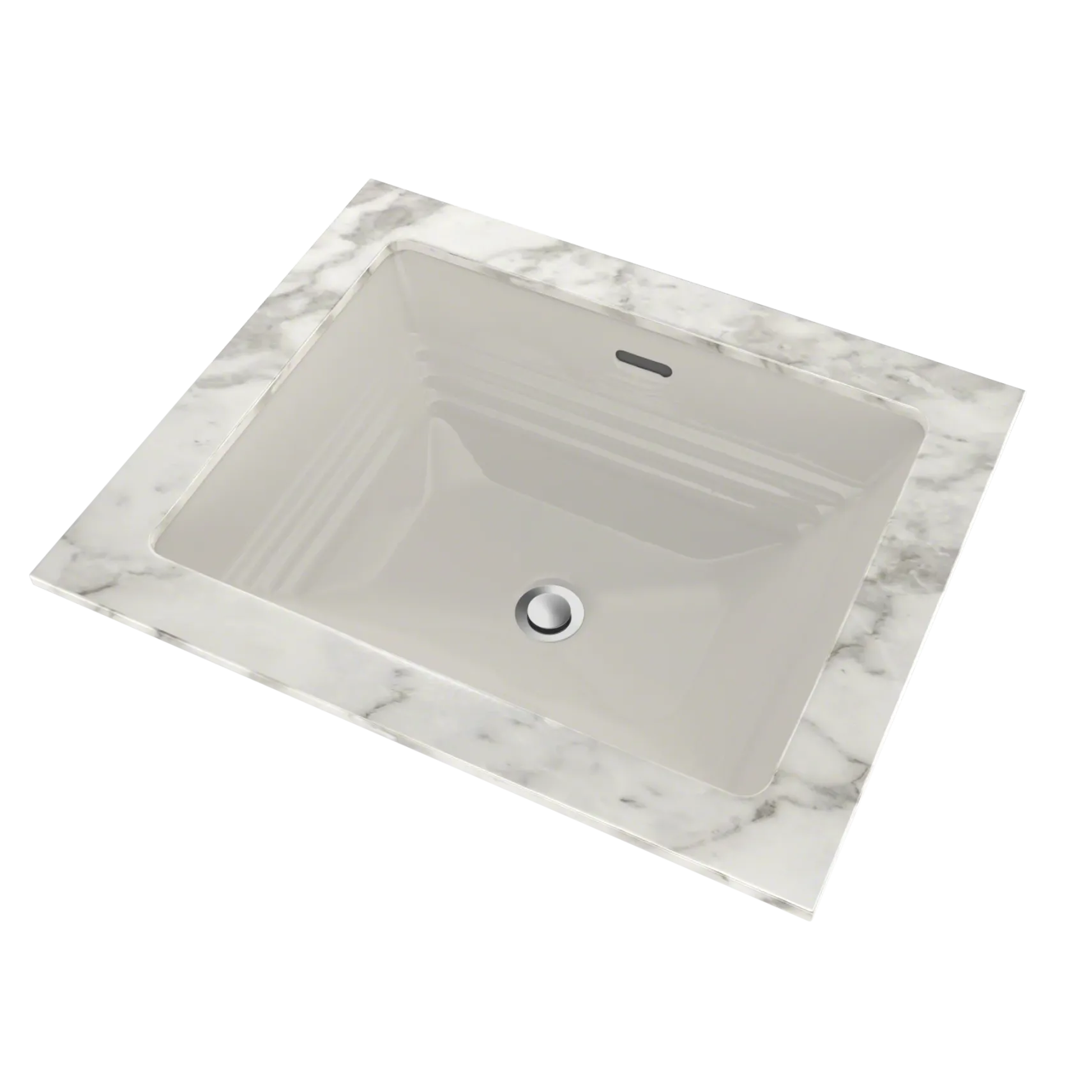 TOTO Promenade Rectangular Undermount Bathroom Sink, Colonial White, Vitreous China, LT533#11