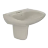 TOTO Prominence Oval Wall-Mount Bathroom Sink with CEFIONTECT and Shroud for 4 Inch Center Faucets, Bone, Vitreous China, LHT242.4G#03