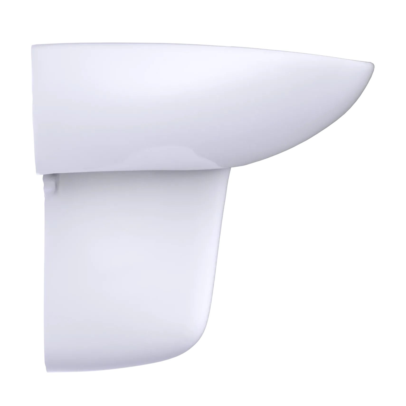 TOTO Prominence Oval Wall-Mount Bathroom Sink with CeFiONtect and Shroud for Single Hole Faucets, Cotton White, Vitreous China, LHT242G#01