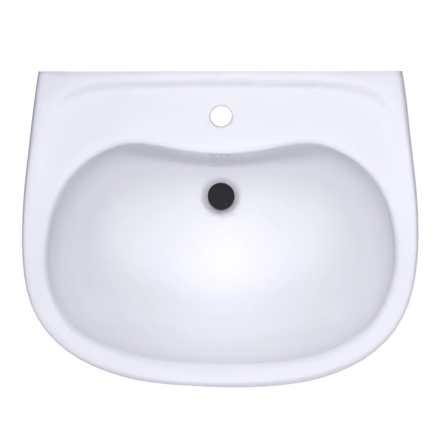 TOTO Prominence Oval Wall-Mount Bathroom Sink with CeFiONtect and Shroud for Single Hole Faucets, Cotton White, Vitreous China, LHT242G#01