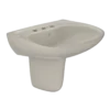 TOTO Prominence Oval Wall-Mount Bathroom Sink with CEFIONTECT and Shroud for 8 Inch Center Faucets, Bone, Vitreous China, LHT242.8G#03