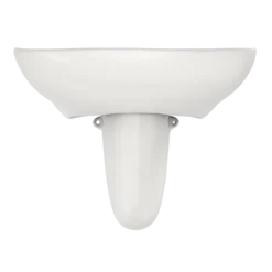 TOTO Prominence Oval Wall-Mount Bathroom Sink with CeFiONtect and Shroud for Single Hole Faucets, Colonial White, Vitreous China, LHT242G#11