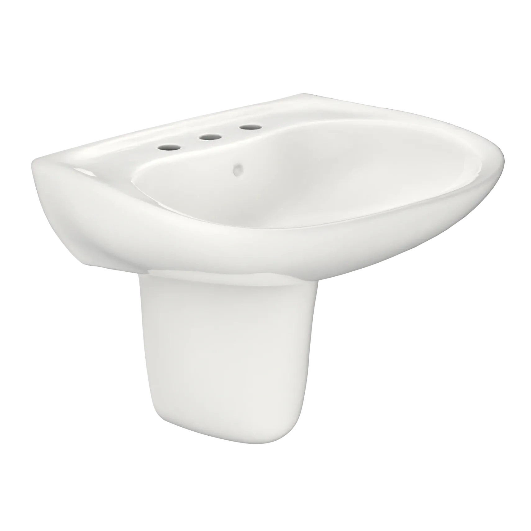TOTO Prominence Oval Wall-Mount Bathroom Sink with CEFIONTECT and Shroud for 8 Inch Center Faucets, Colonial White, Vitreous China, LHT242.8G#11