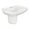 TOTO Prominence Oval Wall-Mount Bathroom Sink with CEFIONTECT and Shroud for 4 Inch Center Faucets, Colonial White, Vitreous China, LHT242.4G#11