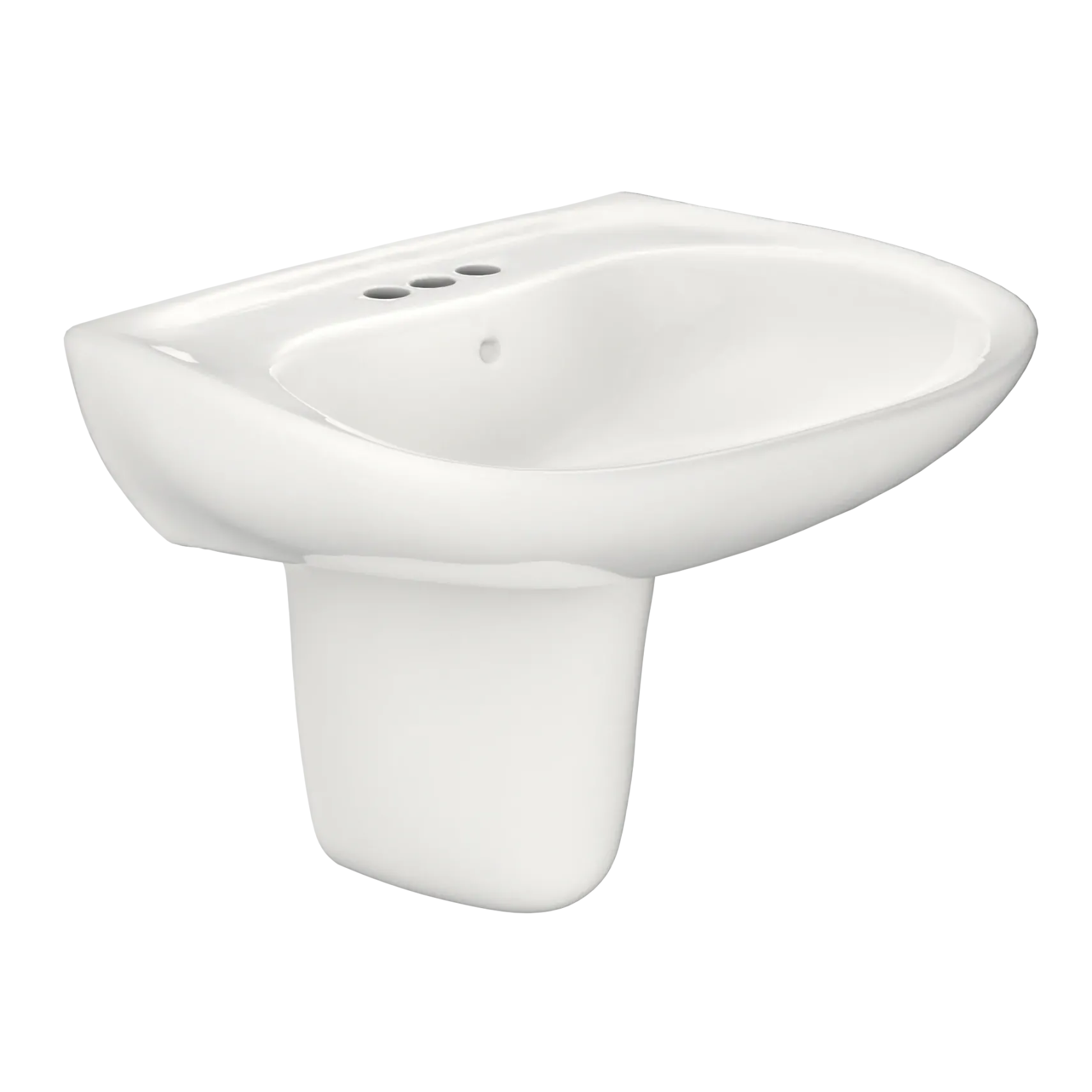 TOTO Prominence Oval Wall-Mount Bathroom Sink with CEFIONTECT and Shroud for 4 Inch Center Faucets, Colonial White, Vitreous China, LHT242.4G#11