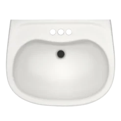 TOTO Prominence Oval Wall-Mount Bathroom Sink with CEFIONTECT and Shroud for 4 Inch Center Faucets, Colonial White, Vitreous China, LHT242.4G#11