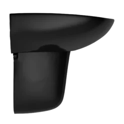 TOTO Prominence Oval Wall-Mount Bathroom Sink and Shroud for Single Hole Faucets, Ebony, Vitreous China, LHT242#51