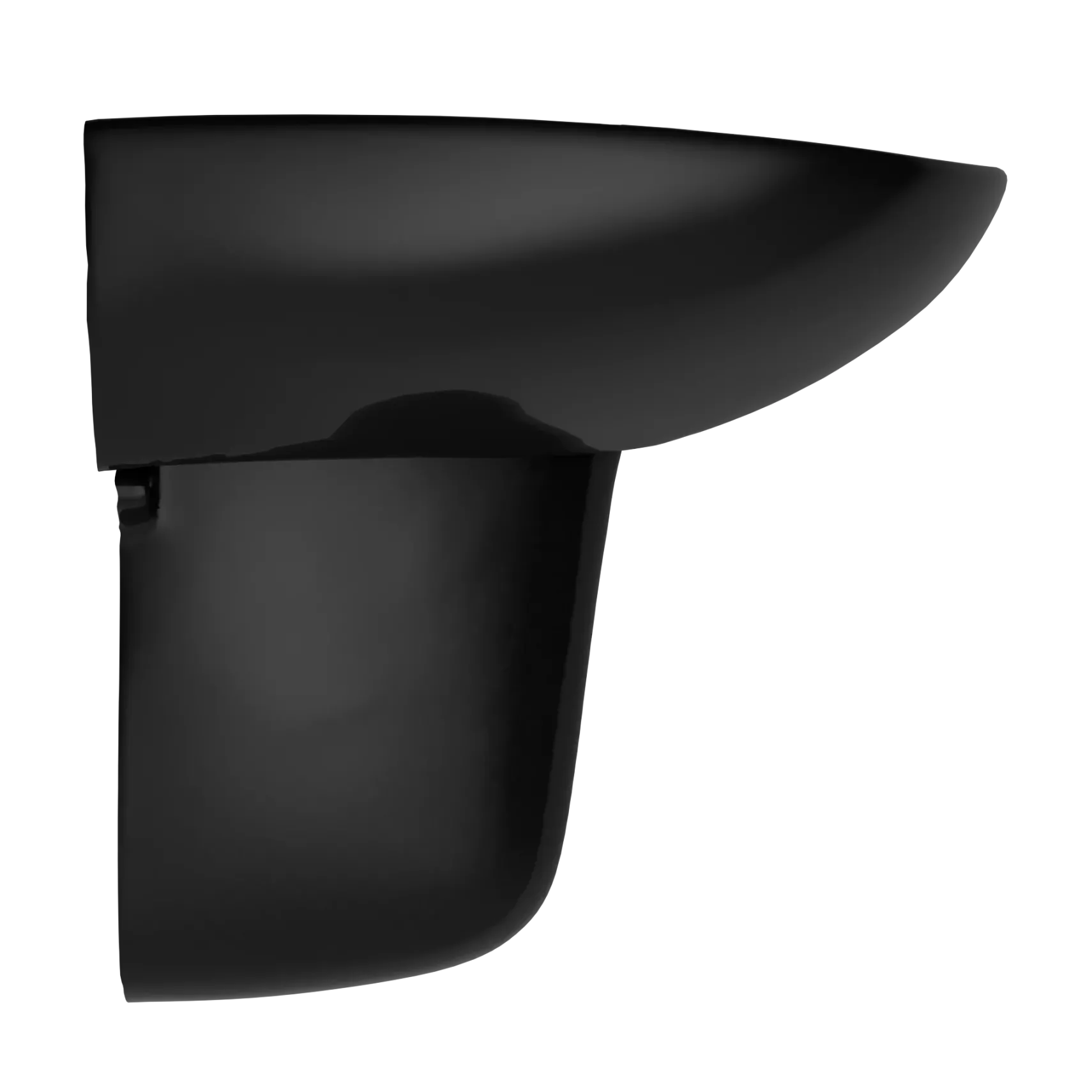 TOTO Prominence Oval Wall-Mount Bathroom Sink and Shroud for Single Hole Faucets, Ebony, Vitreous China, LHT242#51