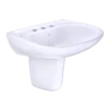 TOTO Prominence Oval Wall-Mount Bathroom Sink with CEFIONTECT and Shroud for 8 Inch Center Faucets, Cotton White, Vitreous China, LHT242.8G#01