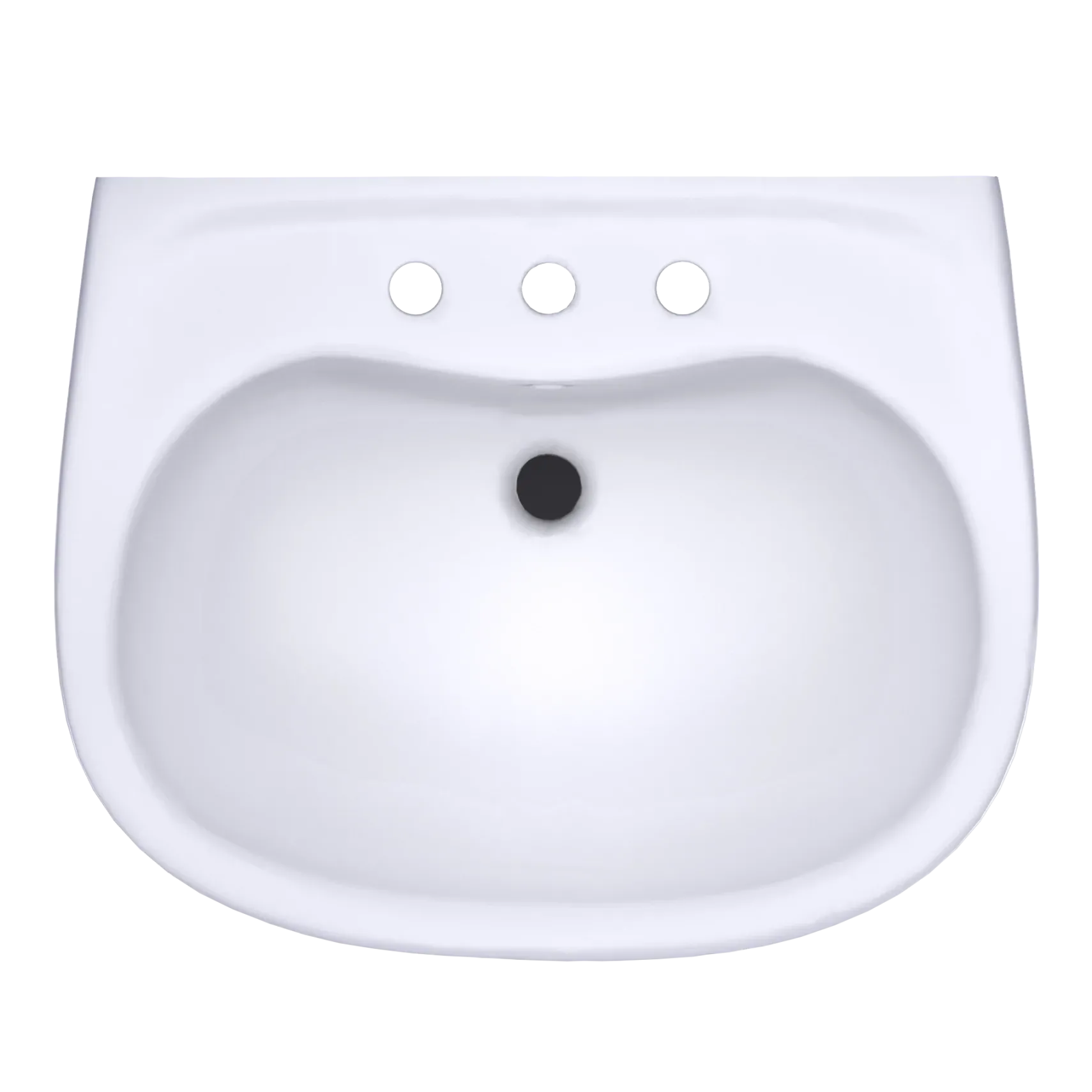 TOTO Prominence Oval Wall-Mount Bathroom Sink with CEFIONTECT and Shroud for 8 Inch Center Faucets, Cotton White, Vitreous China, LHT242.8G#01